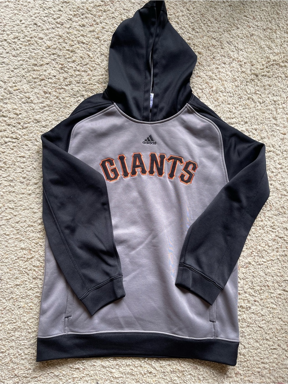 adidas Grey & Black "Giants" Hooded Pullover